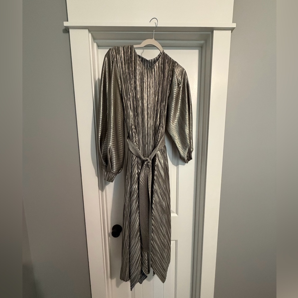 Oh So Modest Gold Asymmetrical Dress